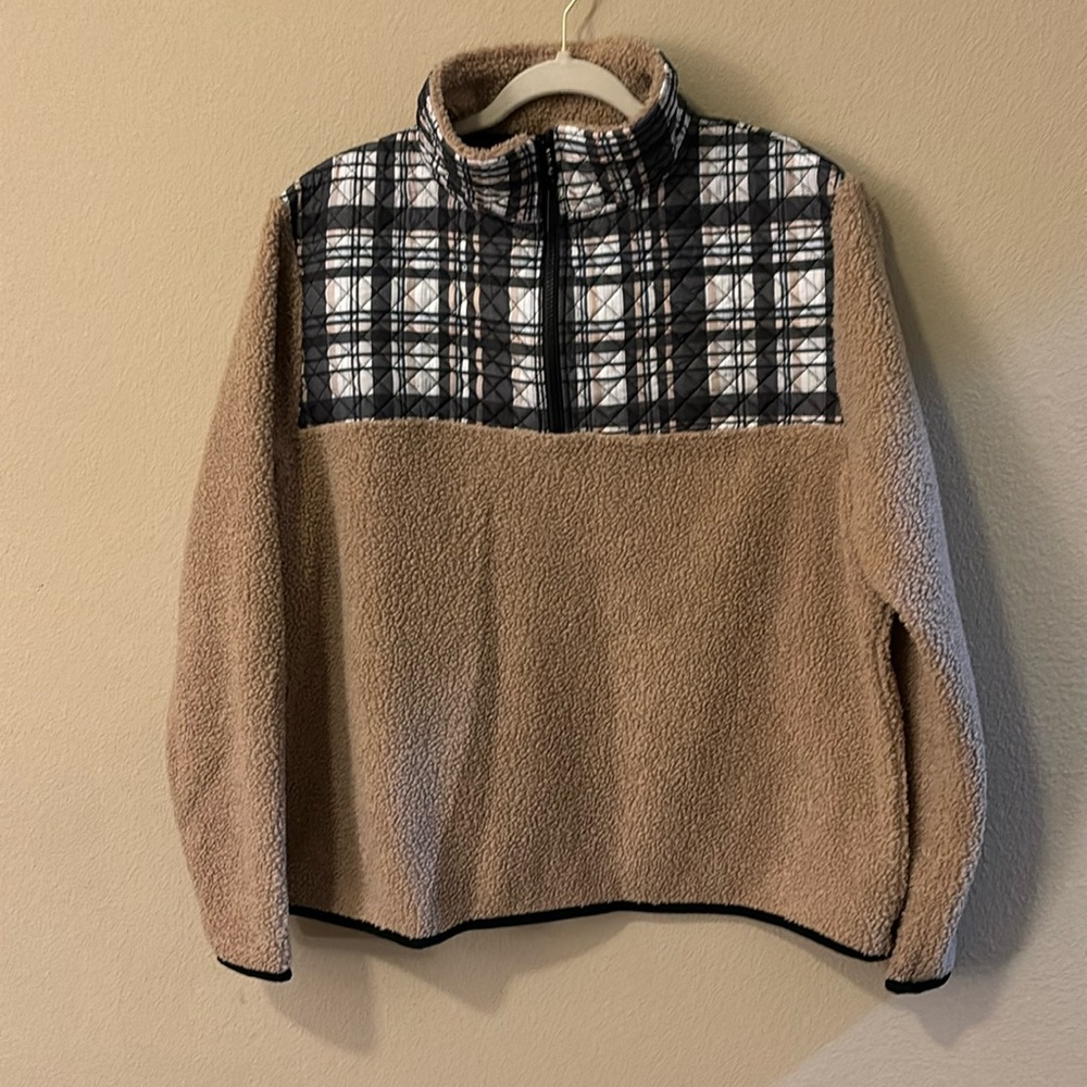 Vera Bradley Teddy Bear Fleece Half Zip Pullover